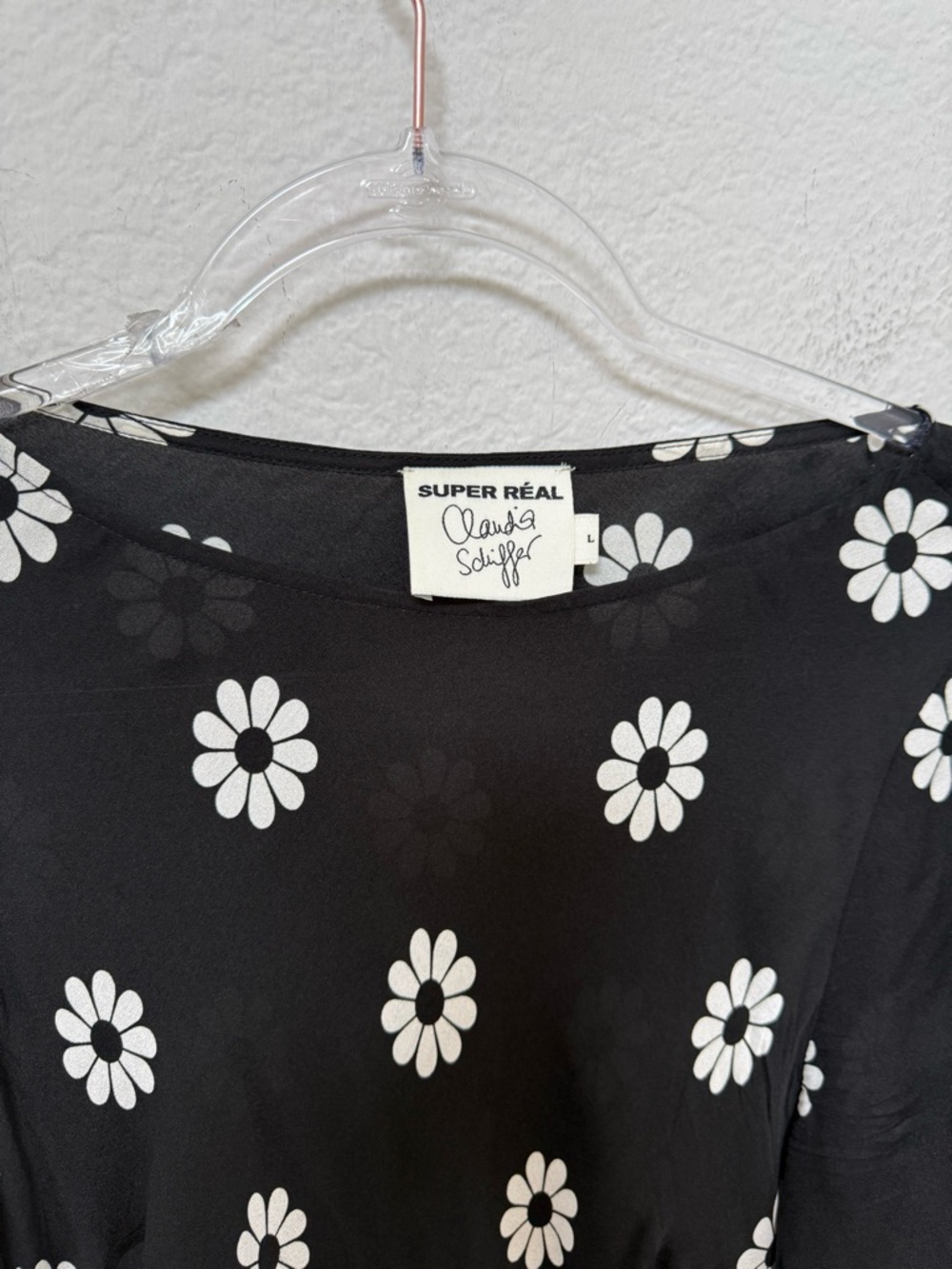 Realisation Par Cosima Dress Black Floral Daisy Size Large - Picture 4 of 5